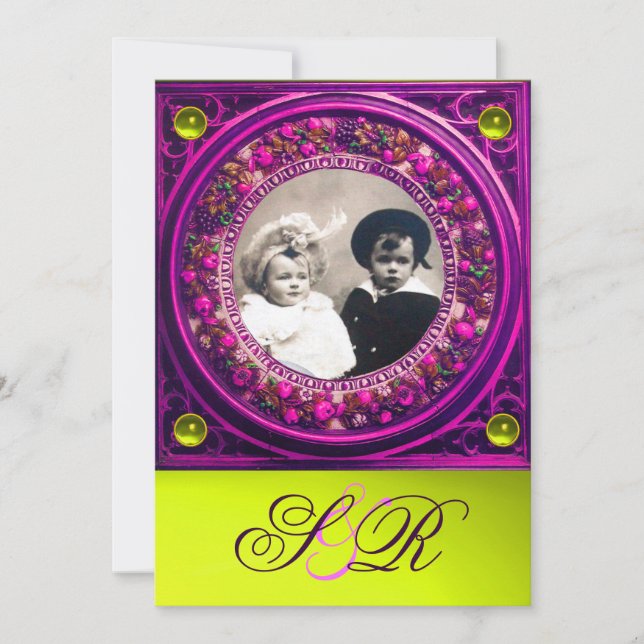 INVITACIÓN FRUTOS DE RENACIMIENTO DE FLORENTINA DAMASK MONOGR (Anverso)