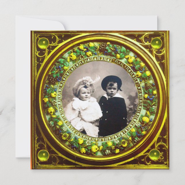 INVITACIÓN FRUTOS DE RENACIMIENTO DE FLORENTINA NARANJA NEGRO (Anverso)