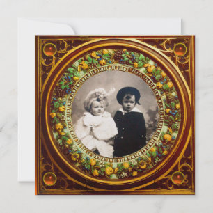 INVITACIÓN FRUTOS DE RENACIMIENTO DE FLORENTINA NARANJA NEGRO