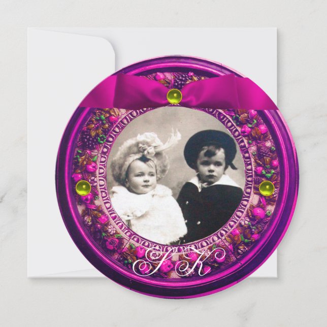 INVITACIÓN FRUTOS DE RENACIMIENTO DE FLORENTINA RIBBON ROSA M (Anverso)