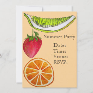 Invitación Frutos de verano coctelería fiesta celebración