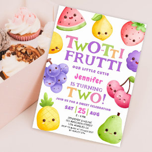 Invitación ¡Frutti de dos toneladas! Pequeño Fruta Cutie Segu