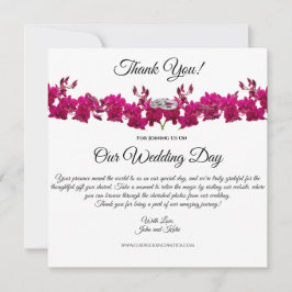 Invitación Fuchsia Orchids-White-Boda Gracias