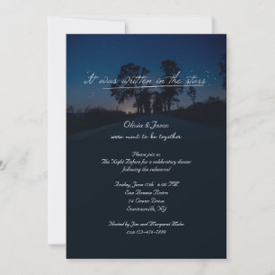 Invitación Fue Escrito En La Cena De Ensayos De Las Estrellas