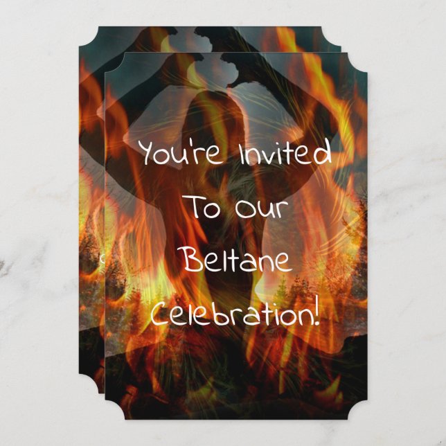 Invitación Fuego de Beltane (Anverso / Reverso)
