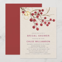 Fuego Rojo Rústico Berries Ducha De Novias