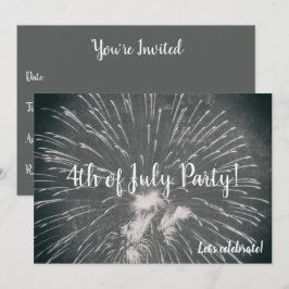 Invitación Fuegos artificiales 4 de julio