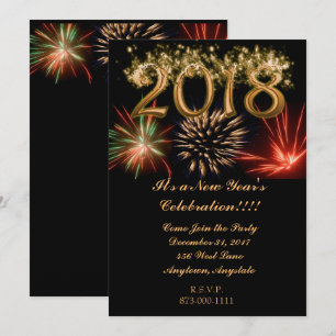 Invitación Fuegos artificiales de Año Nuevo 2018