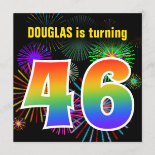 Invitación Fuegos artificiales de la diversión + Modelo "46"