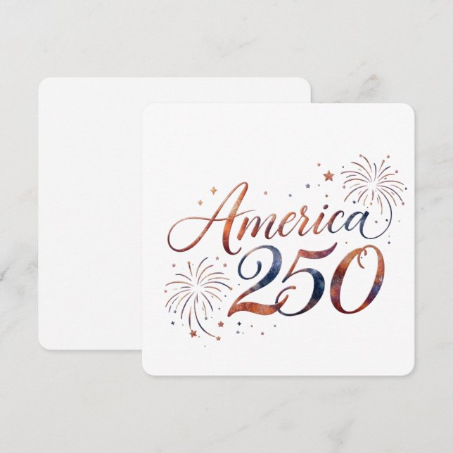 Invitación Fuegos Artificiales del 250 Aniversario de América (Anverso / Reverso)