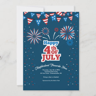 Invitación Fuegos artificiales del barrio del 4 de julio