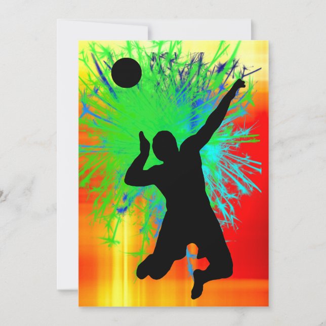 Invitación Fuegos artificiales del Volley Ball Service (Anverso)