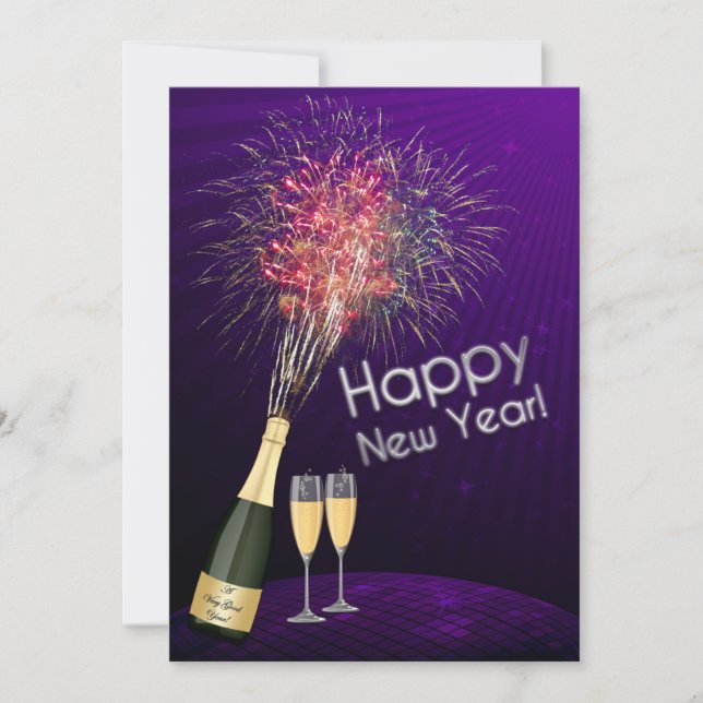 Invitación Fuegos artificiales en Nochevieja invitamos a fies (Anverso)