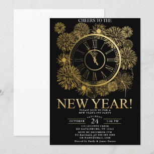 Invitación Fuegos artificiales Nochevieja