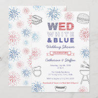 Fuegos artificiales Wed White Blue Cookupa Ducha P
