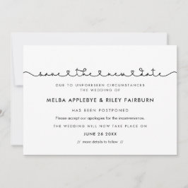 Invitación Fuente de corazón conectable lindo Guardar la nuev
