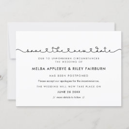 Invitación Fuente de corazón conectando lindo Guardar la tarj