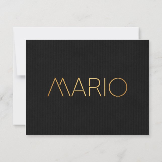 Invitación Fuente de galería de símbolos personalizada Mario  (Reverso)