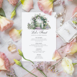 Invitación Fuente del Arco Floral de Boda Jardín