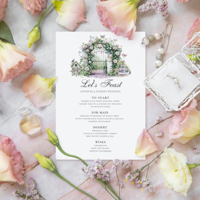 Invitación Fuente del Arco Floral de Boda Jardín (Subido por el creador)