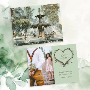 Invitación Fuente del Forsyth Savannah Foto de Save the Date