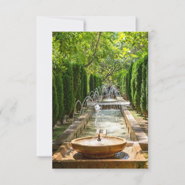 Invitación Fuente en los jardines de Almudaina - Palma de Mal (Anverso)