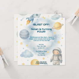 Invitación Fuera de este cómic mundial | Fiesta espacial - Cu