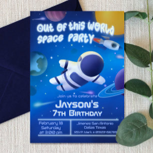 Invitación Fuera de este Fiesta espacial mundial