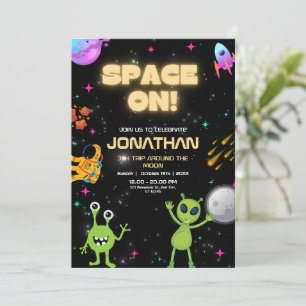 Invitación Fuera de este mundo cumpleaños alienígena alieníge