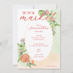 Invitación Fuera del mercado Boho Citrus Lemon Bridal Ducha