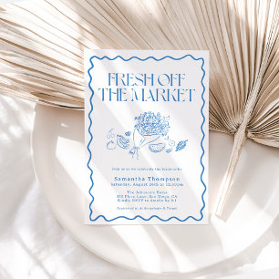 Invitación Fuera del mercado, ducha de novias, mercado de gra