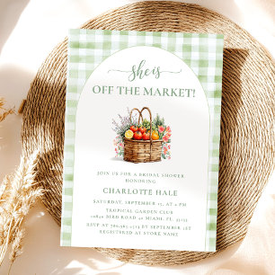 Invitación Fuera del mercado, duchas de novias, agricultores
