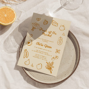 Invitación Fuera del mercado, Naranja de la mano despoja a la