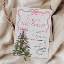 Invitación Fuera hace frío en la ducha de bebé de Navidad