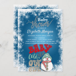 Invitación Fuera hace frío, Snowman hace Baby Shower