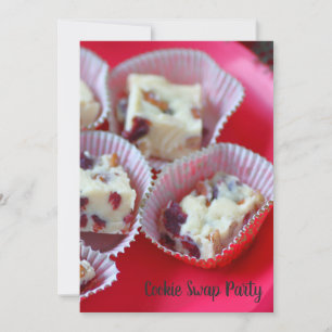 Invitación Fuga de chocolate blanco en placa roja