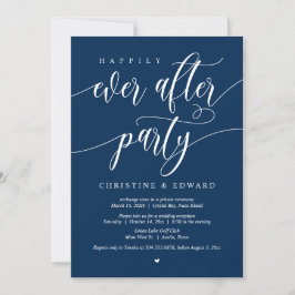 Invitación Fuga, Fiesta de Felices para Siempre, Azul Marino