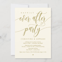 Invitación Fuga, Fiesta de feliz para siempre, oro amarillo