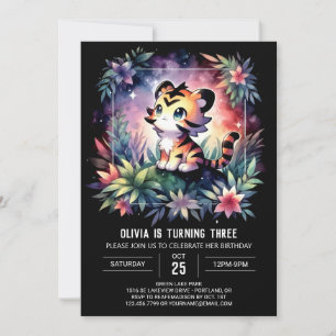 Invitación Fun Adorable Tigre Cumpleaños