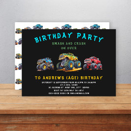 Invitación Fun auto personalizado de cumpleaños de los niños