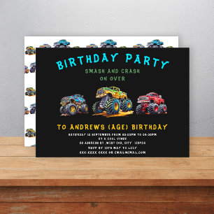 Invitación Fun auto personalizado de cumpleaños de los niños