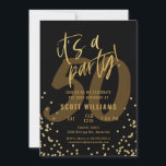 Invitación Fun Black and Gold 50th Birthday Party Invitation<br><div class="desc">Fun Black and Gold 50th Birthday Party Invitation</div>