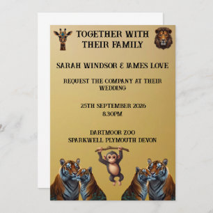 Invitación Fun Boda Zoo