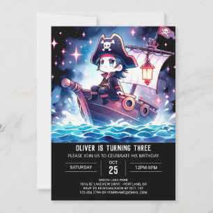 Invitación Fun Boho Pirate Cumpleaños