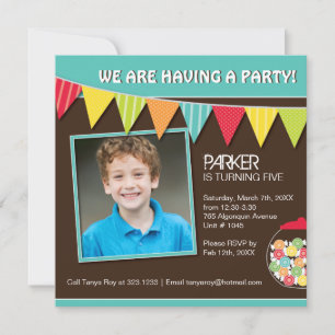 Invitación Fun caprichosa fiesta de cumpleaños