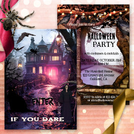 Invitación Fun caprichosa fiesta de miedo en Halloween