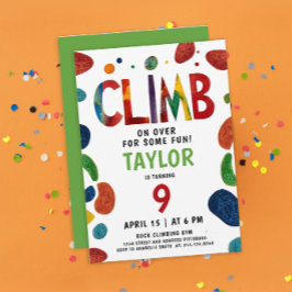 Invitación Fun Colorful Rock Climbing Wall