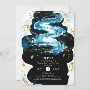Invitación Fun Comet Space Cumpleaños