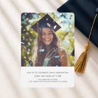 Fun Confetti Photo Graduation Party | M