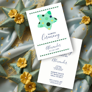 Invitación Fun Cute Blue & Green Shades Star Naming Ceremony